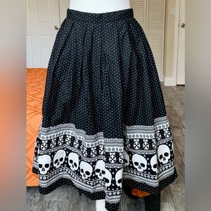 Hell Bunny Halloween border print skirt